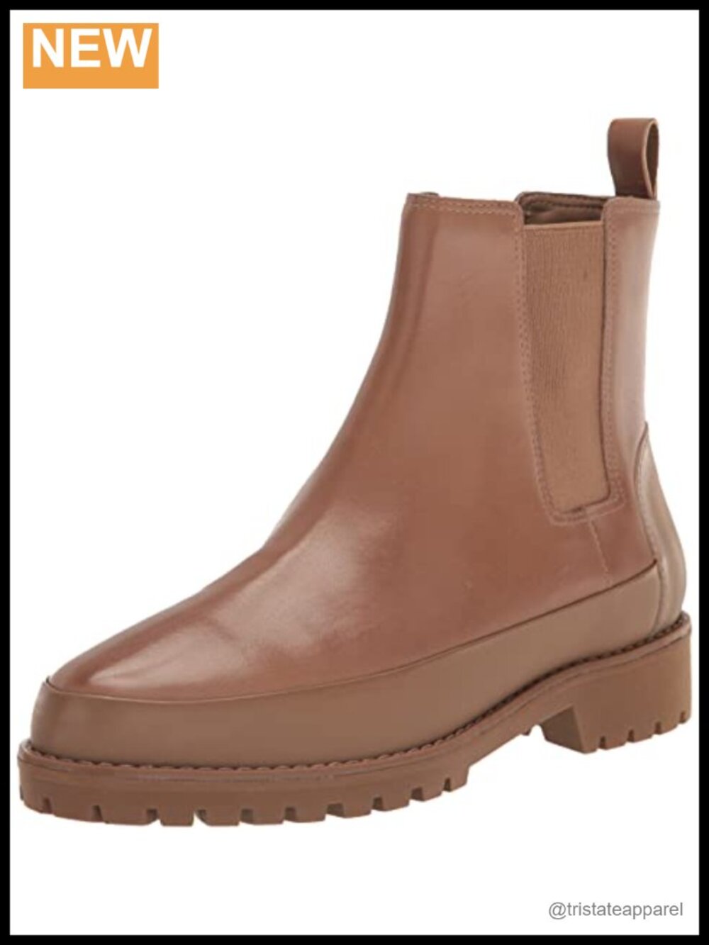 Mid-Calf Chelsea Boots with Flannel Lining & Lug Sole